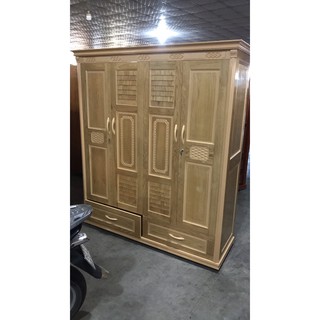 Tủ Áo Quần Gỗ Sồi 4 cánh hàng vip hậu gỗ