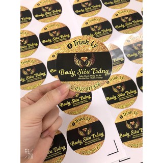 In Tem Nhãn/Sticker Siêu Dính - Decal Nhựa Đục Không Thấm Nước - Cáng Màng Không Bong Tróc - Cắt Theo Yêu Cầu - Khổ A3