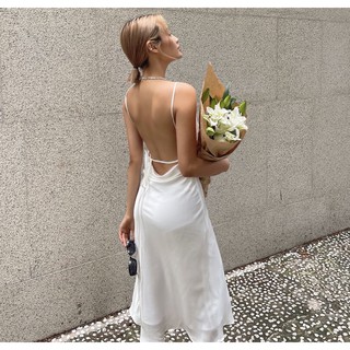 TATICHU Đầm lụa 2 dây hở lưng - Nerissa Dress