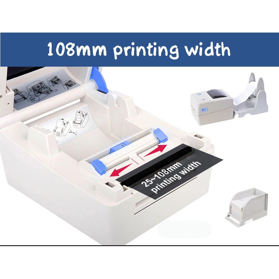 Máy in nhãn XPrinter XP - TT 434B (khổ in 110mm-In đơn hàng Online cực nhanh)☑