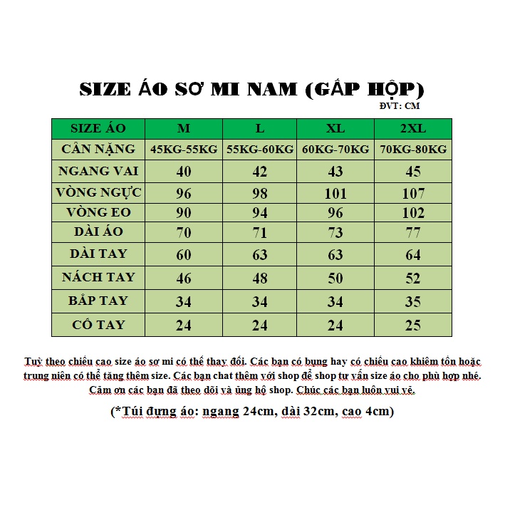 ÁO SƠ MI NAM TAY DÀI GẤP HỘP,  VẢI DÀY DẶN, MỀM MỊN, THOÁNG MÁT, THẤM HÚT MỒ HÔI TỐT