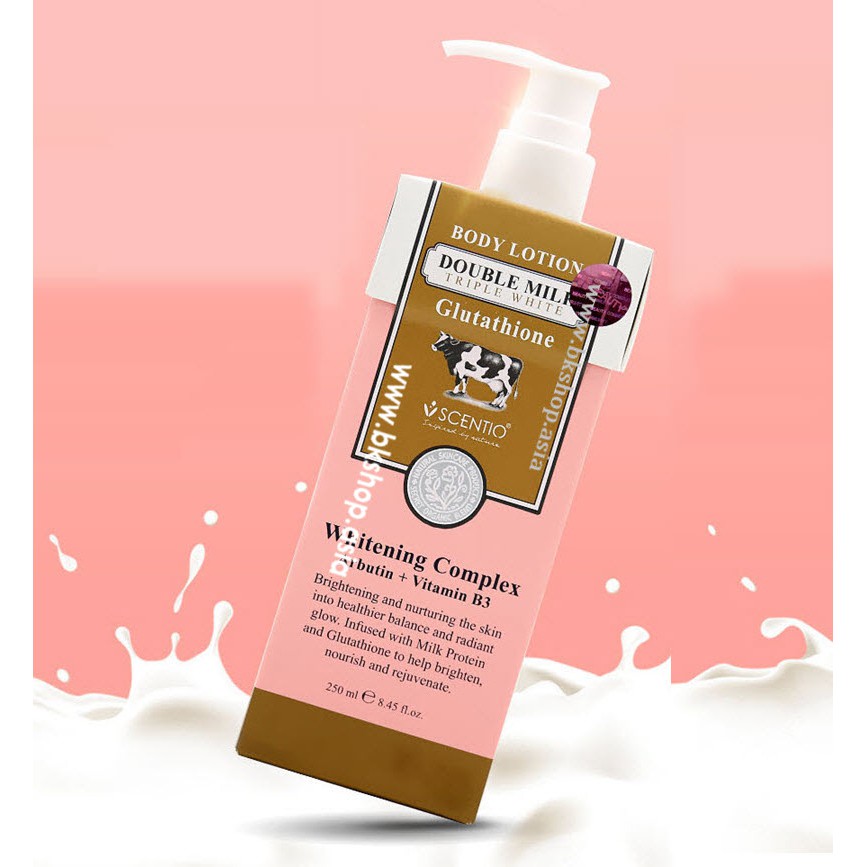 (Auth Thái) Sữa Dưỡng Thể Trắng Da Beauty Buffet Scentio Double Milk Triple 250ml | BigBuy360 - bigbuy360.vn