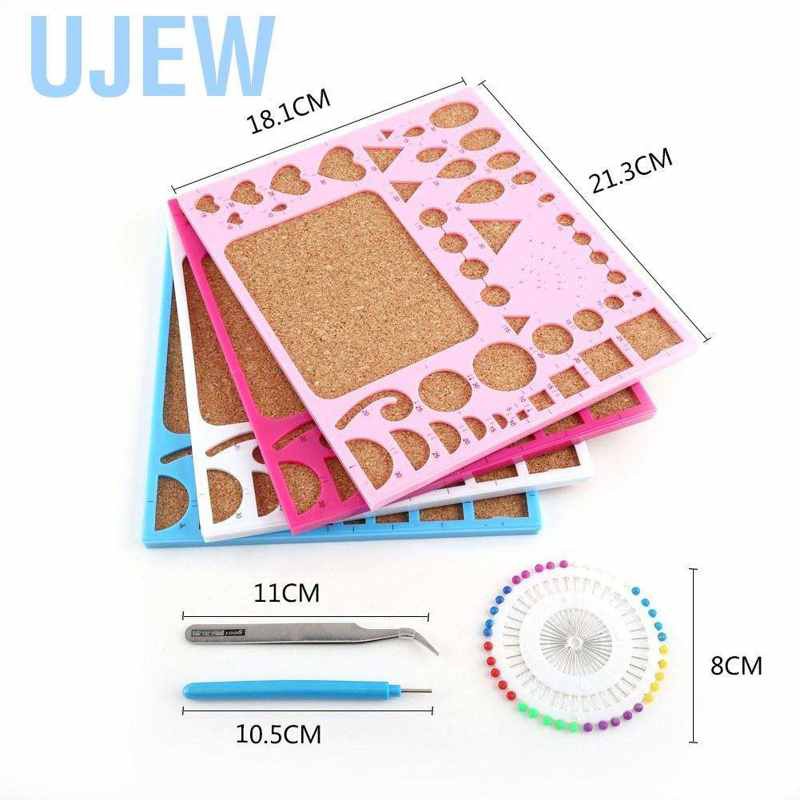 Set 4 Khuôn Làm Giấy Quilling + Nhíp Ghim Cố Định