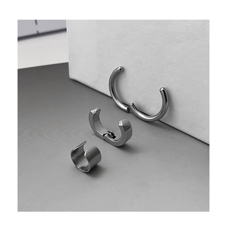 Khuyên Tai Dạng Kẹp Hình Tròn Phong Cách Hip Hop 19A1224