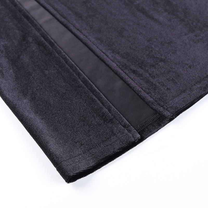 Chân Váy Nhung Đen Dáng Dài Xẻ Tà Gợi Cảm Hợp Thời Trang Cho Bạn Gái