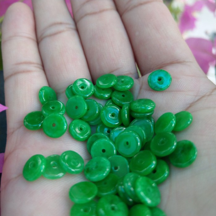 Bộ 10 hạt đá phụ kiện làm vòng tay và dây đeo cổ 8mm