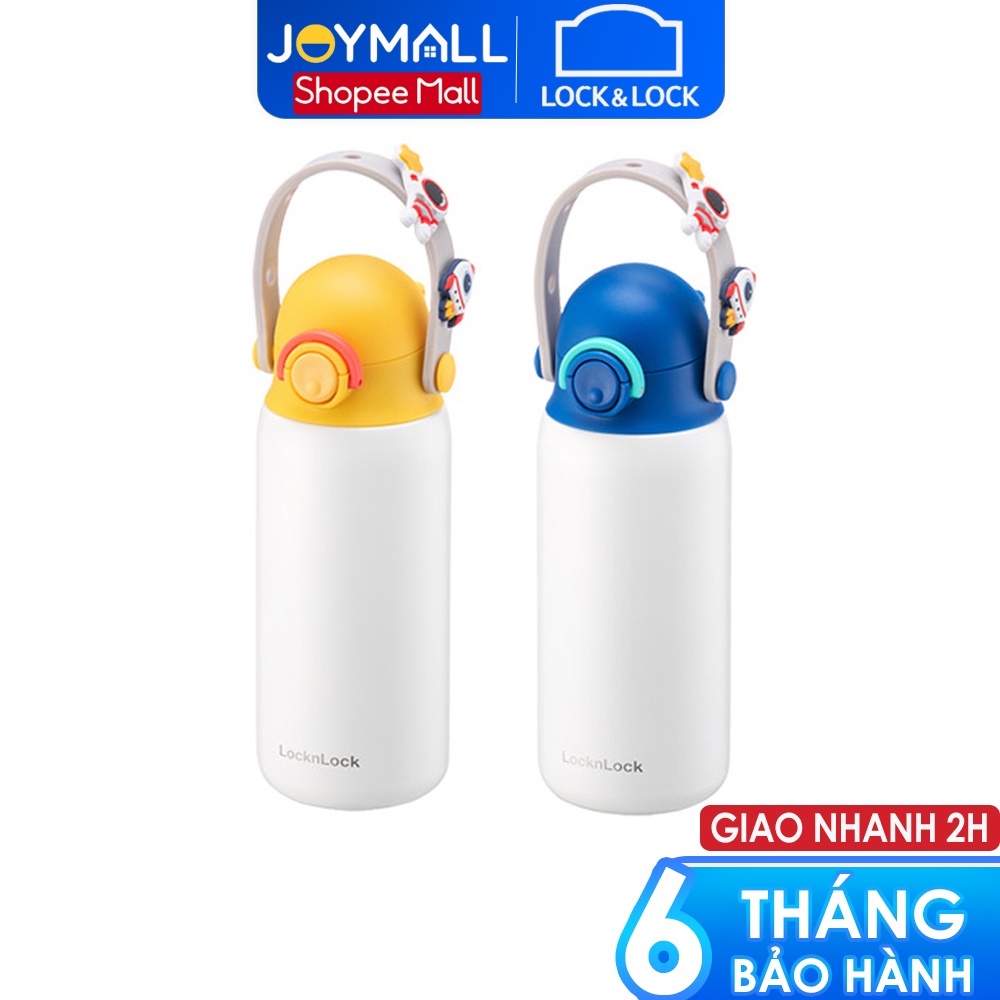 Bình giữ nhiệt Lock&Lock DIY Strap Tumbler 350ml LHC3283 - Hàng chính hãng kèm sticker ngộ nghĩnh cho bé - JoyMall