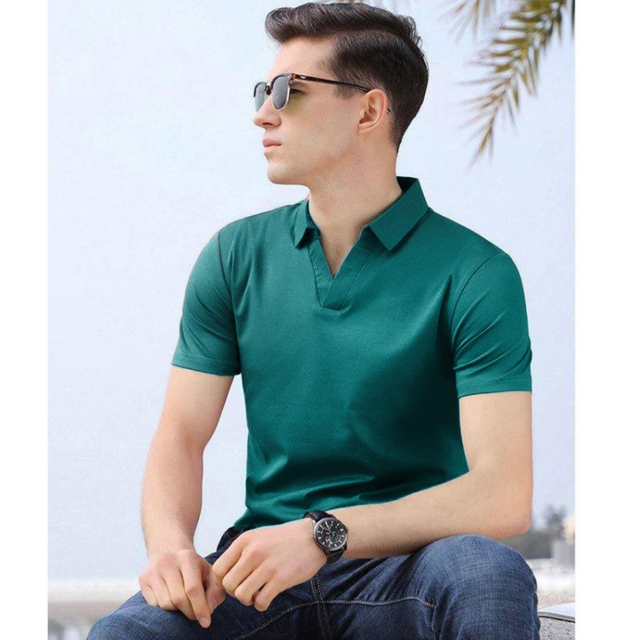Áo Phông Nam Cổ V vải thun lạnh xuất xịn, chuẩn form - áo polo nam - áo phông nam có cổ - BOOLY | BigBuy360 - bigbuy360.vn