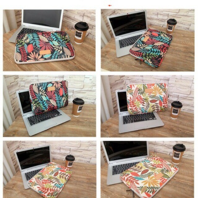 [Có clip] Túi Chống Sốc Laptop, macbook, ipad, tablet, Floral Đủ Kích Cỡ- LS