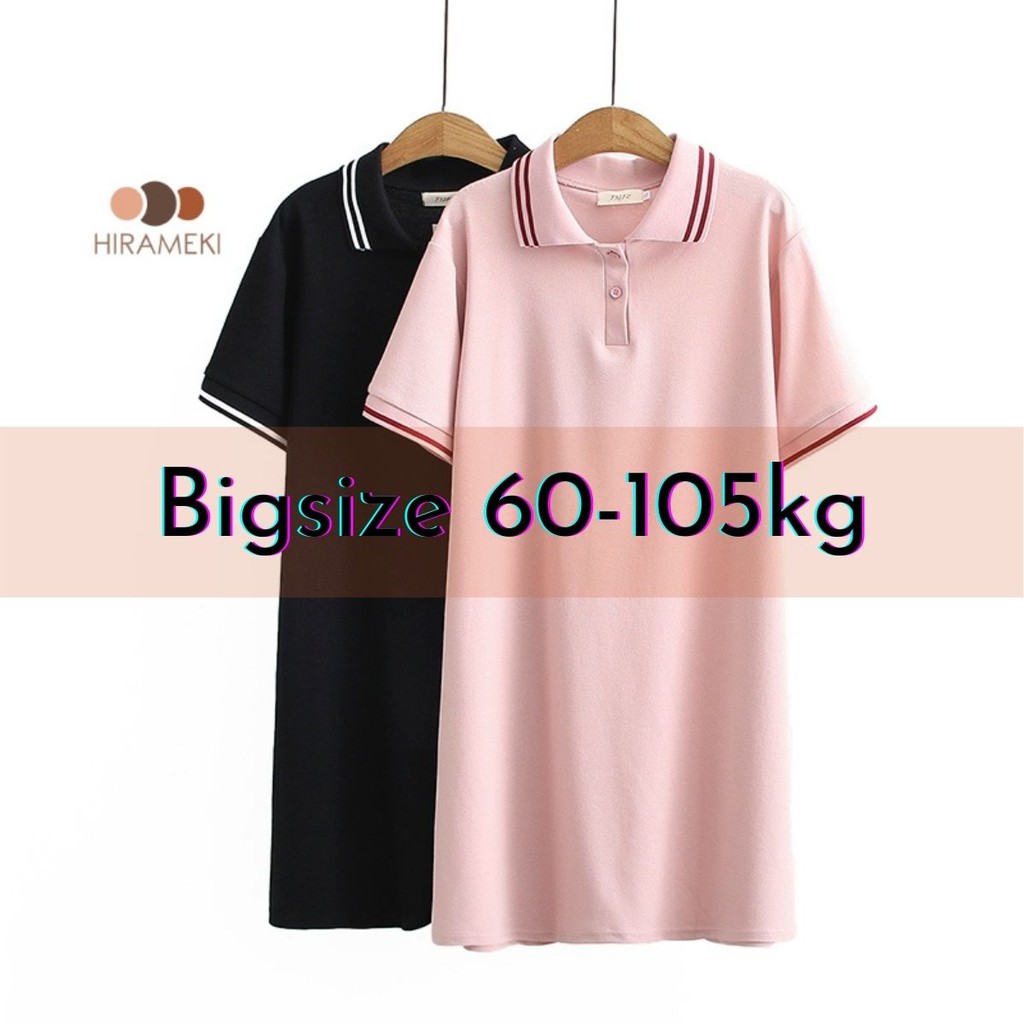 [BIGSIZE] ĐẦM THUN POLO CỔ SƠ MI VẢI THUN CÁ SẤU 60-105KG - D73