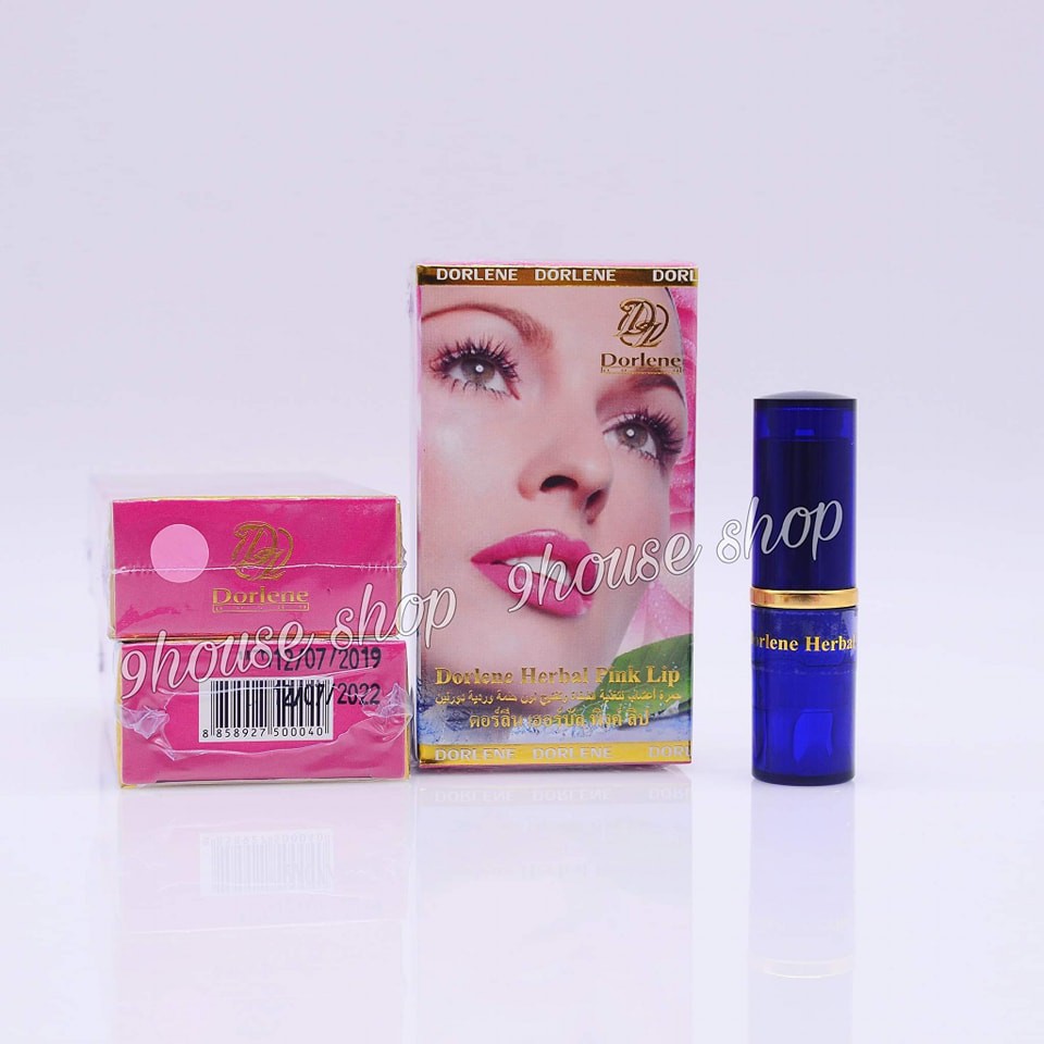 01 Son Sâm Giảm Thâm Môi Dorlene Herbal Pink Lip Thái Lan