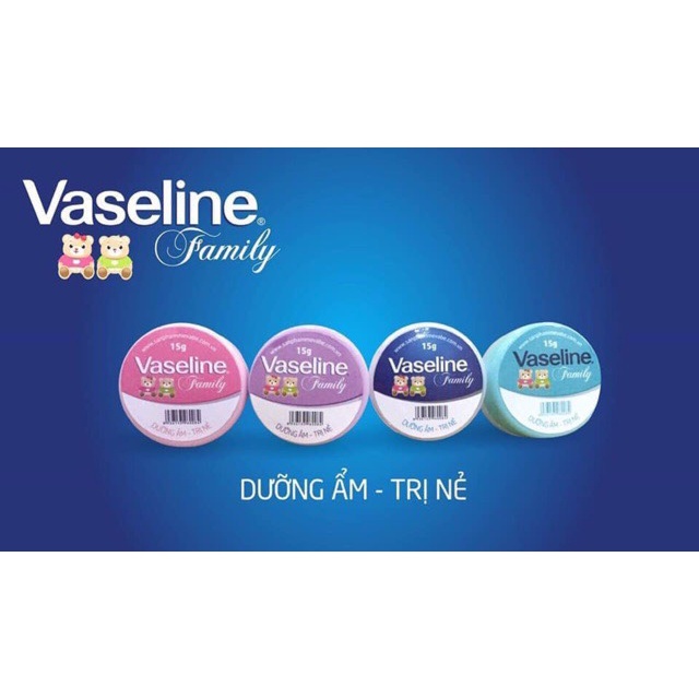 ❤️ Kem Vaseline Family ❤️  Dưỡng Ẩm, Nẻ, hăm (15g) - cho MẸ VÀ BÉ