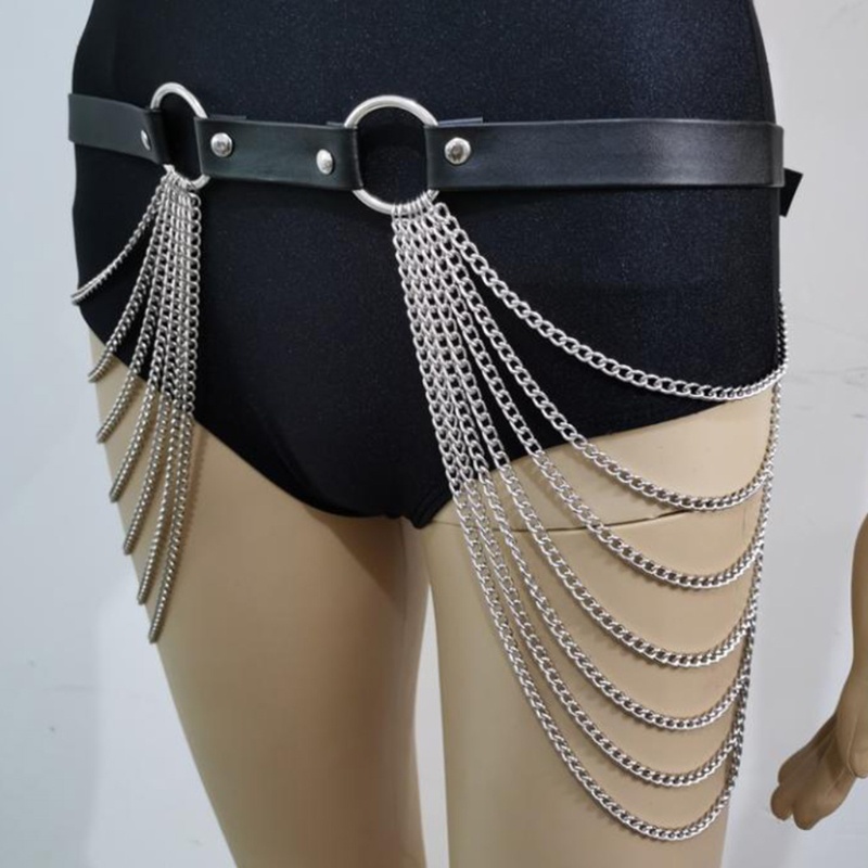 YOUYO Female Long Tassel Waist Chain Multilayer Belly Chains All-match Waist Add-on