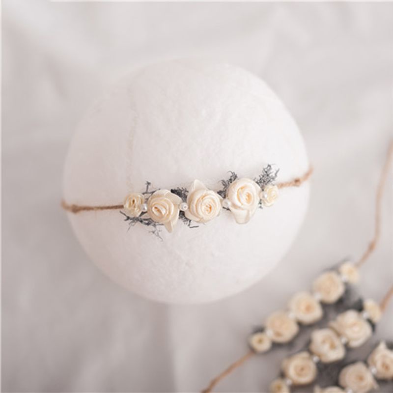 Băng Đô Hoa Xinh Xắn Dùng Làm Phụ Kiện Chụp Ảnh Cho Bé Gái Sơ Sinh