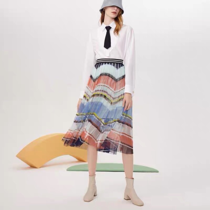 Chân váy phối màu Lily