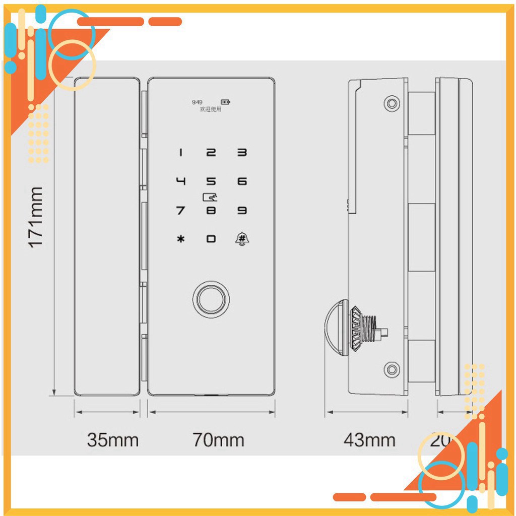 Khóa vân tay thông minh Tuya, App Ttlock cửa kính cường lực, mật mã, thẻ từ hilock .