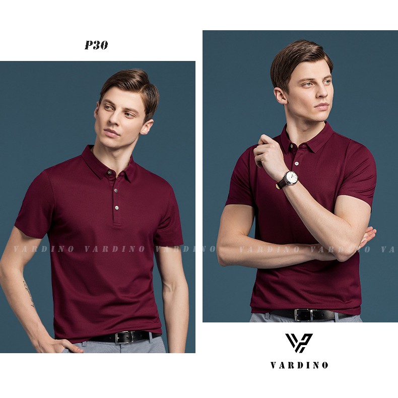 Áo phông, áo thun trơn nam cao cấp polo VARDINO cổ bẻ cotton, không nhăn, không phai thấm hút cao cấp trung niên mới p31 | BigBuy360 - bigbuy360.vn