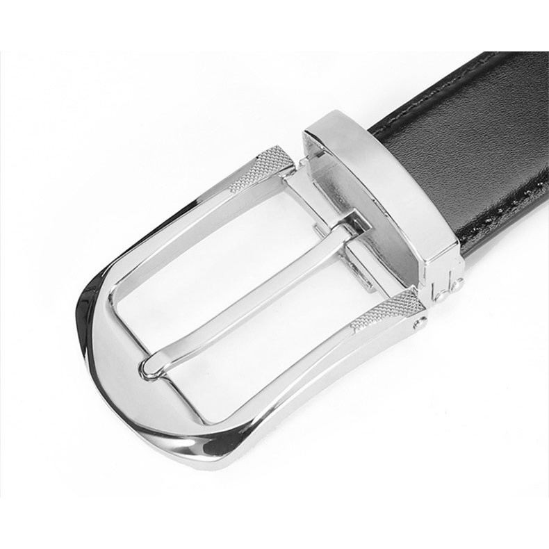 Thắt lưng Nam, dây lưng mặt khóa kim Công Sở, dây da khâu viền bền bỉ lịch lãm - Có Bảo hành