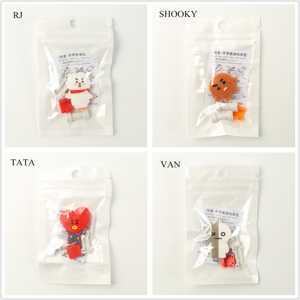 Phụ kiện bảo vệ dây cáp dễ thương vui nhộn BTS bt21 | BigBuy360 - bigbuy360.vn