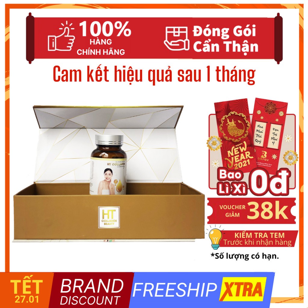 [Mã 77FMCGSALE1 giảm 10% đơn 250K] Viên uống trắng da Glutathione 1 tháng cam kết hiệu quả