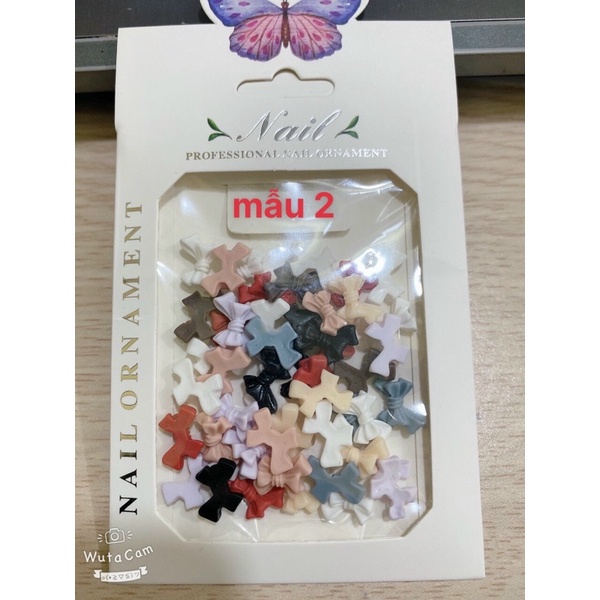 Set charm nơ trang trí móng tay