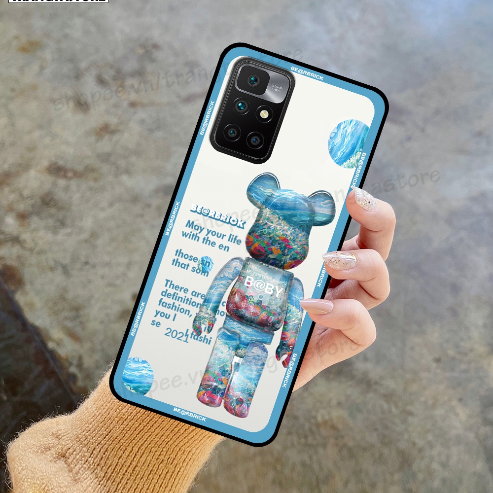 Ốp Xiaomi Redmi 10 in hình gấu Bearbrick,Mountain,xanh,đen,đỏ giá rẻ