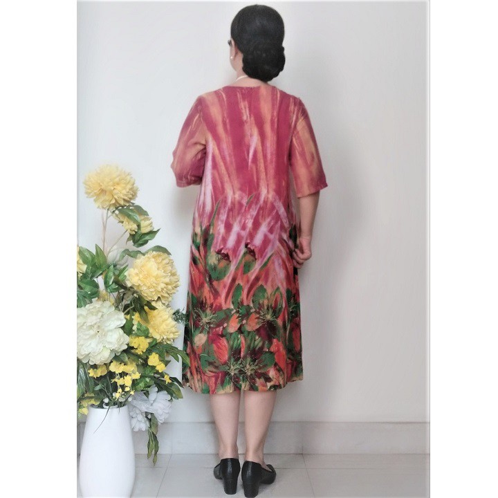 Váy Đầm Trung Niên - Voan Sang Trọng - Form A Rộng Che Bụng - Size 50Kg - 90Kg | BigBuy360 - bigbuy360.vn