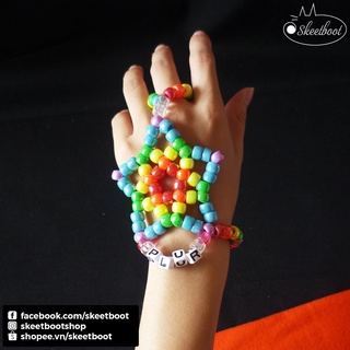 Kandi cuff ngôi sao - vòng tay kandi ngôi sao - phụ kiện rave edm festival raver kandi perler DJ
