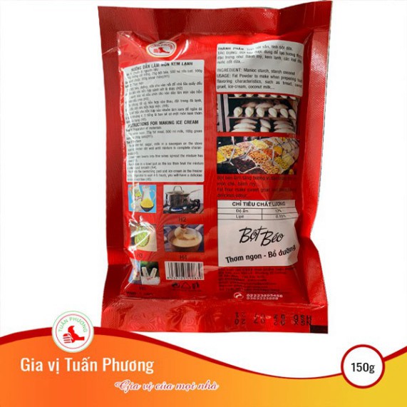 Bột Béo không đường Tuấn Phương 150 Gam ( Gói ) Nguyên liệu pha chế | BigBuy360 - bigbuy360.vn