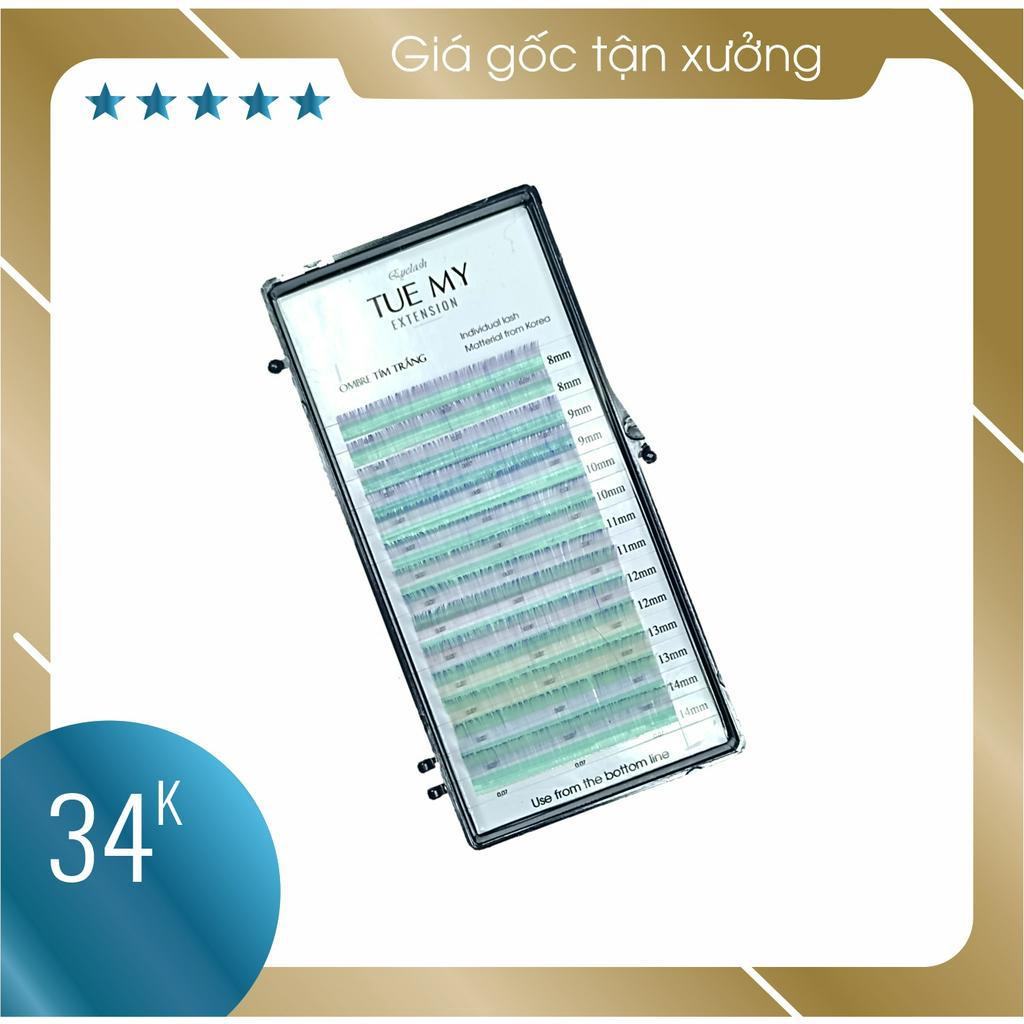 Ombre Tím Trắng - Mi Lụa Màu Classic 0.07 Mix Size (14 line)