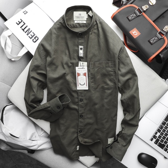 Áo somi đũi cổ trụ dài tay S.Soda | BigBuy360 - bigbuy360.vn