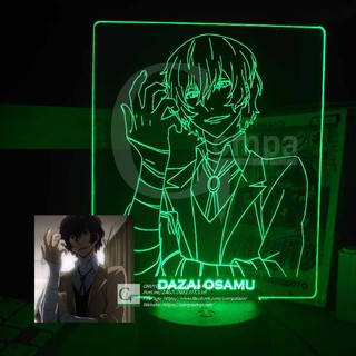 [ẢNH SHOP TỰ CHỤP] Đèn Ngủ Bungou Stray Dogs Dazai Osamu Type 08 ABSD0108 16 màu tùy chỉnh Compashop
