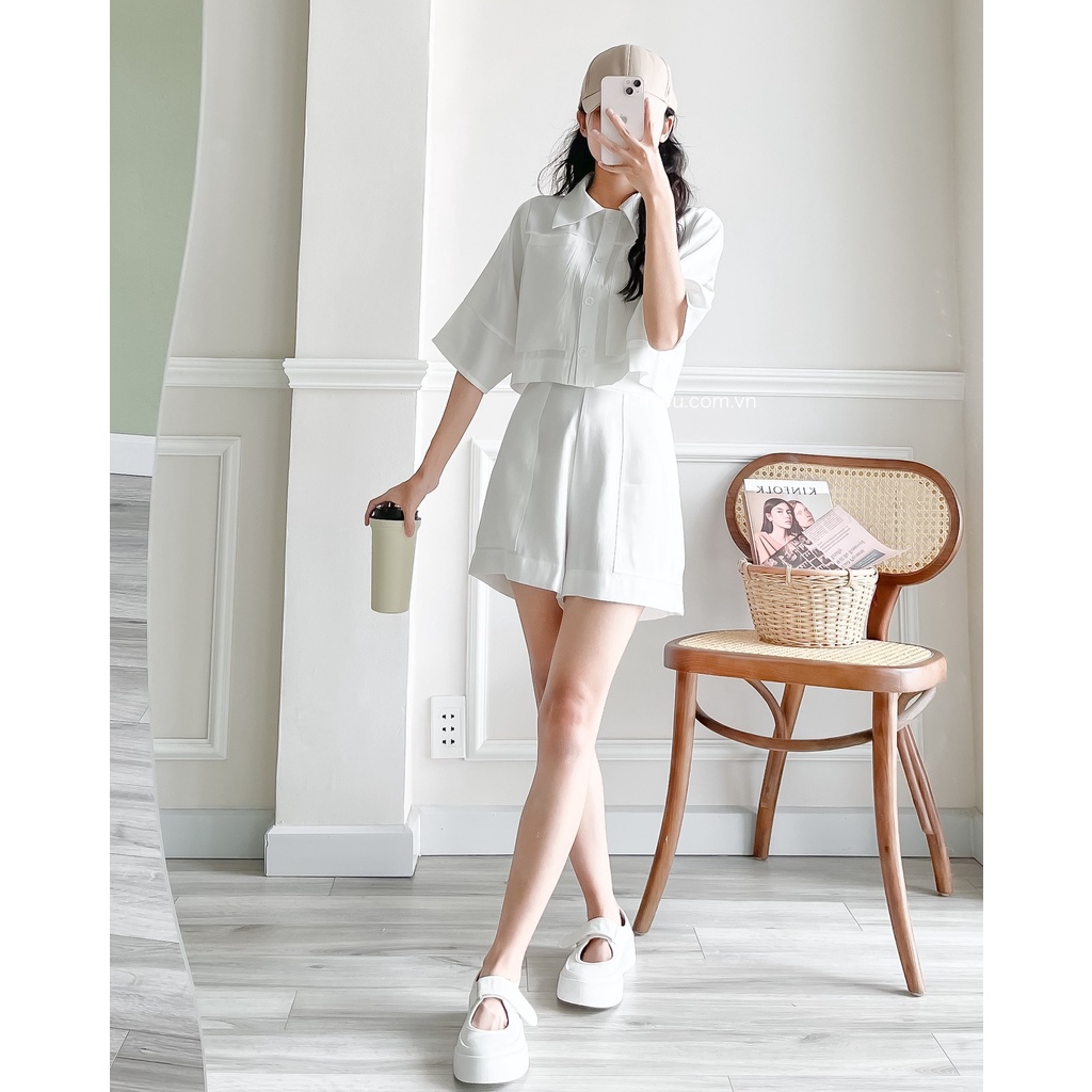 Set đồ trắng hinami Miều trẻ trung năng động Miều Est.2013