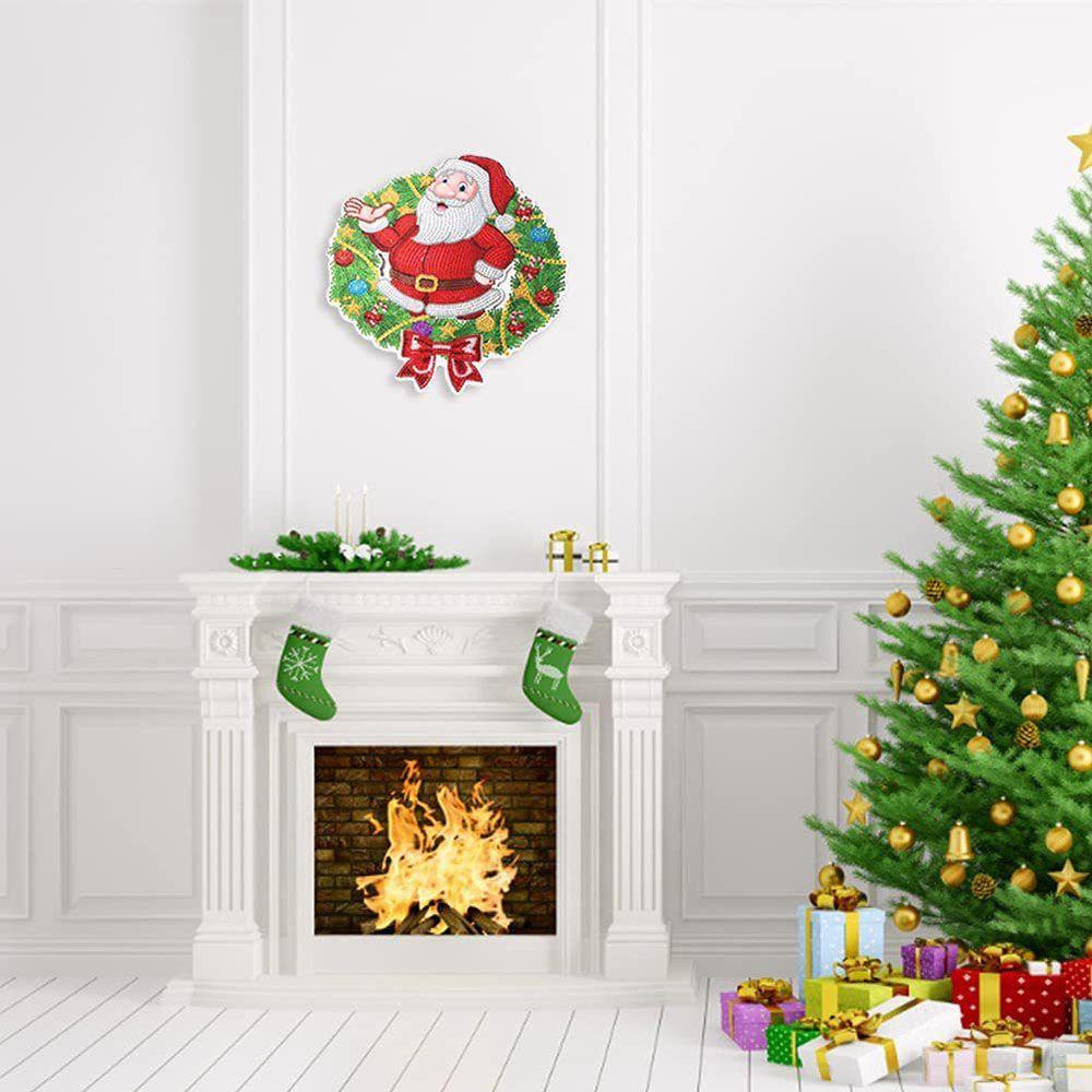 Thiệp Giáng Sinh Treo Tường 5D Trang Trí Hình Ông Già Noel