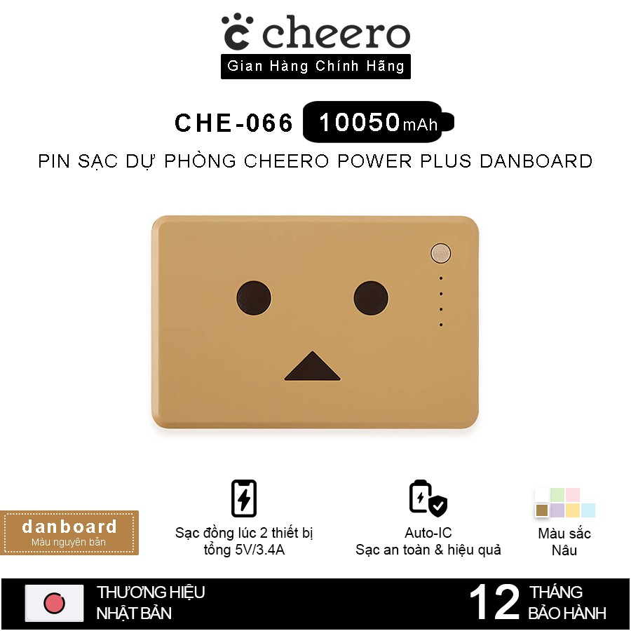 Pin Sạc Dự Phòng CHEERO Power Plus Danboard CHE-066 10050mAh - Hàng Chính Hãng