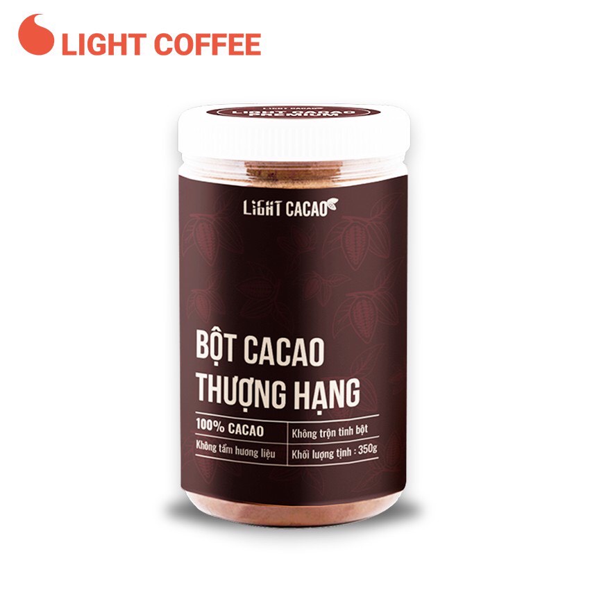 [Giao Hoả Tốc HCM] Bột Cacao Thượng Hạng Light Coffee Hộp 350g_Giúp Cơ Thể có cảm giác No lúc Keto Cùng Đừong Ăn Kiêng