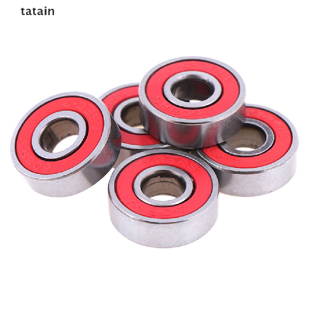 [TAT] 5Pcs Red ABEC-7 608RS Skateboard Roller Sealed Ball Bearings 8x22x7mm CVX