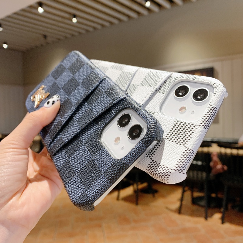 Ốp điện thoại da cứng họa tiết Houndstoothy cho iPhone 13 12 11 Pro Max Mini XS XR X 8 7 6 6S Plus + SE 2020