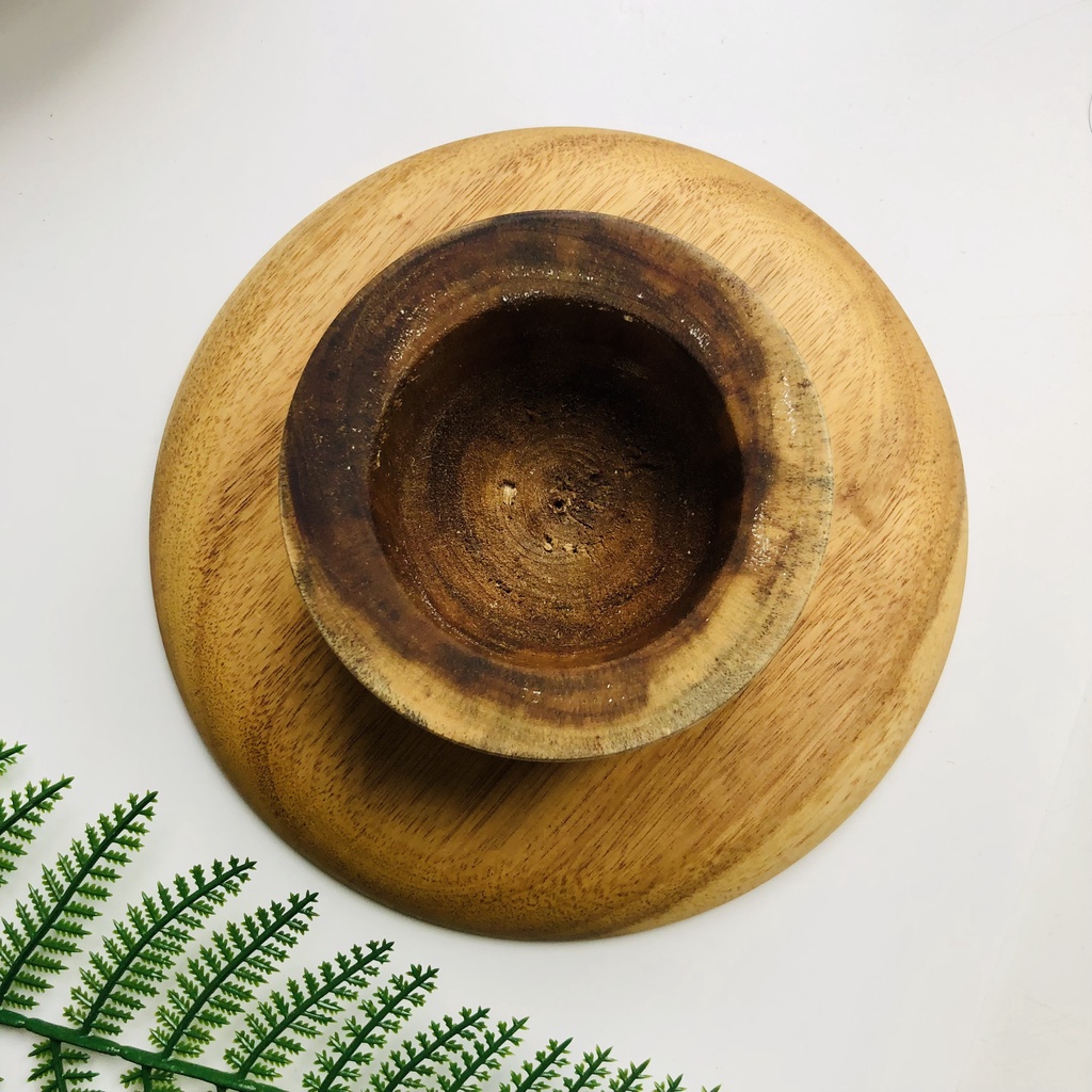 Đĩa Cao Gỗ Keo Đựng Bánh Gato, Bánh Ngọt, Hoa Quả, Cake Stand, Mâm Bồng