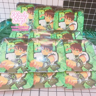 (KHALYSHOP) Dĩa Chén khay ăn BEN10 cho Bé, hoạt tiết 3D bằng giấy siêu xinh
