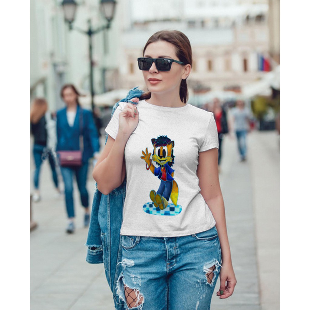 Áo thun Nữ in hình con cáo cute -Cotton Thun - Phong Cách - Dẽ Thương - Cá Tính