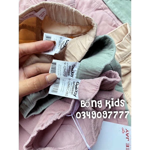 Quần Tregging Nhung Tăm Bé Gái Basic GJ