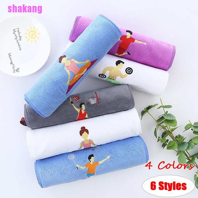 Khăn Cotton Thấm Hút Mồ Hôi Thêu Họa Tiết Cho Tập Thể Thao / Yoga / Thể Hình / Chơi Golf / Cắm Trại Skk