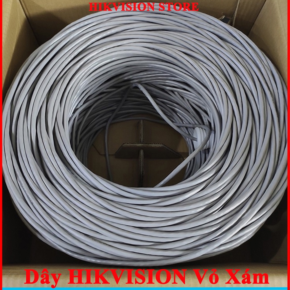 Dây cáp mạng Hikvision 8 lõi đồng chính hãng chuyên dụng cho camera POE, mạng LAN