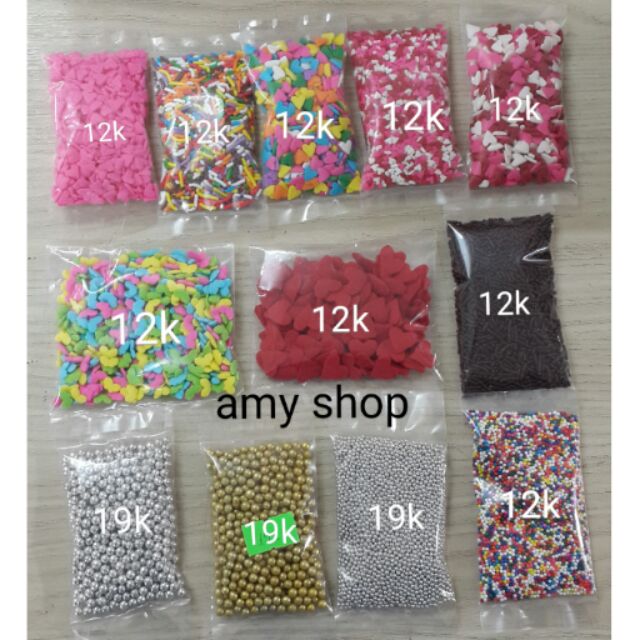 Kẹo trang trí các loại 20g