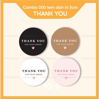 Combo 200 tem Thank You