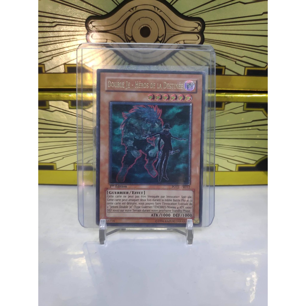 [ Dưa Hấu Yugioh ] Lá bài thẻ bài Destiny HERO - Double Dude - Ultimate Rare 1st Edition - Tặng bọc bài nhựa bảo quản