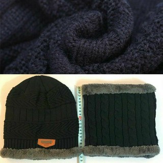 Bộ mũ len + khăn choàng cổ giữ ấm cho bé