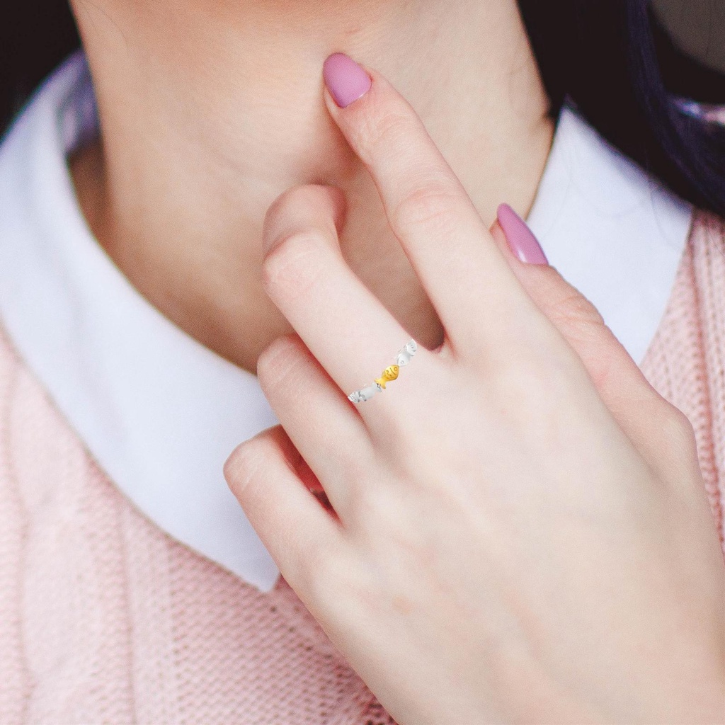 Nhẫn Hở Hình Cá Phong Cách Cổ Điển
