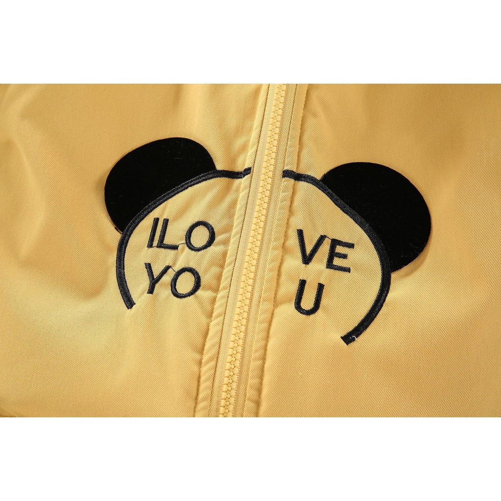 Áo Khoác Lót Lông In Hình Con Gấu Cho Bé Trai Bé Gái Áo Khoác Nỉ Cực Ấm Cho Bé Từ 10-25Kg